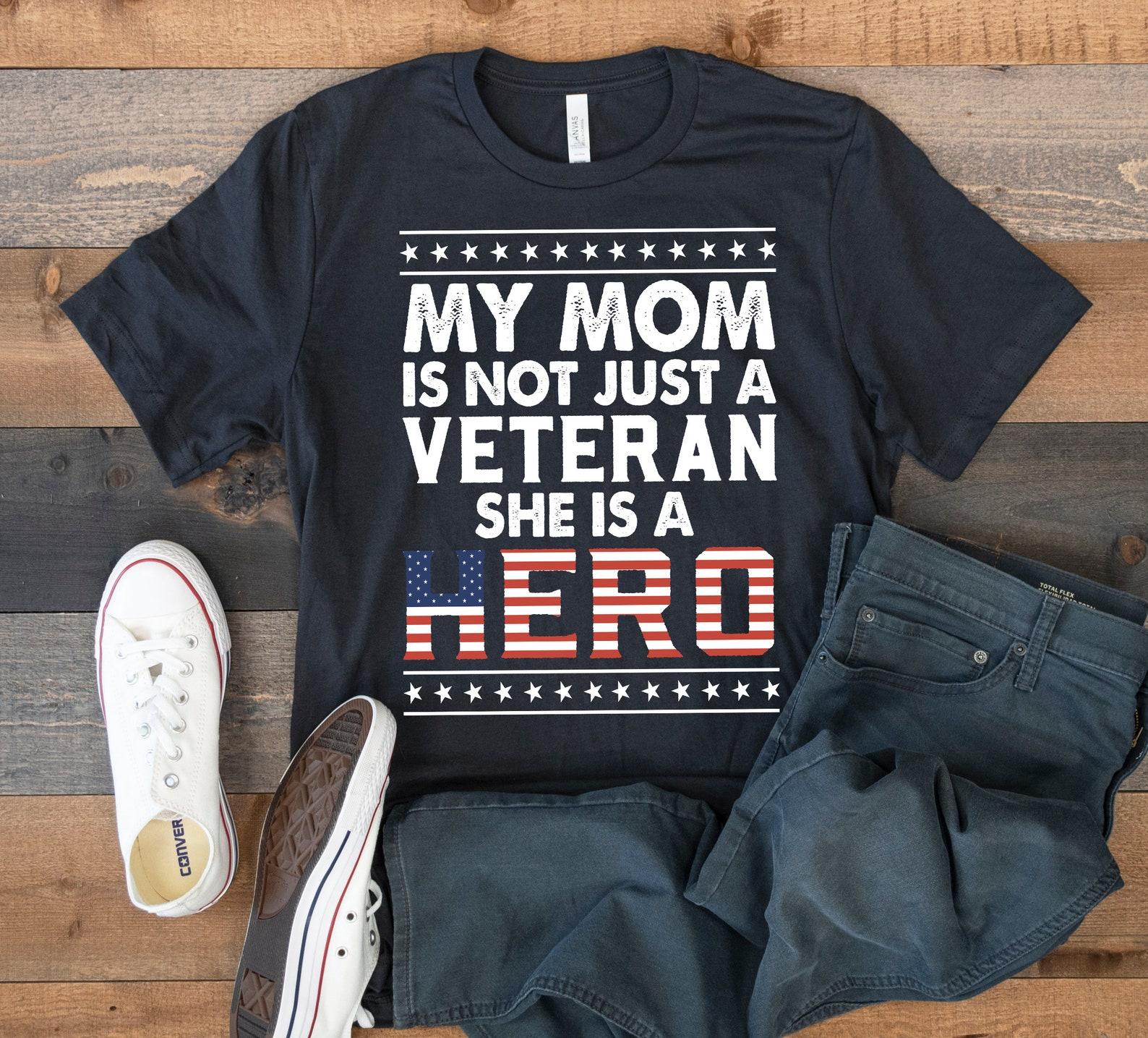 My Mom Is A Veteran T-Shirt, Veteran Son Daughter,Tank Top, T-shirt, T-shirt,T-shirt, Kids Tee Apparel Gift L