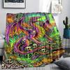 Dragon Elephant Dinosaur Print Flannel Blanket,High quality Comfortable for All Seasons,Home Decor,Warmth and Comfort,Perfect for Christmas Gifts