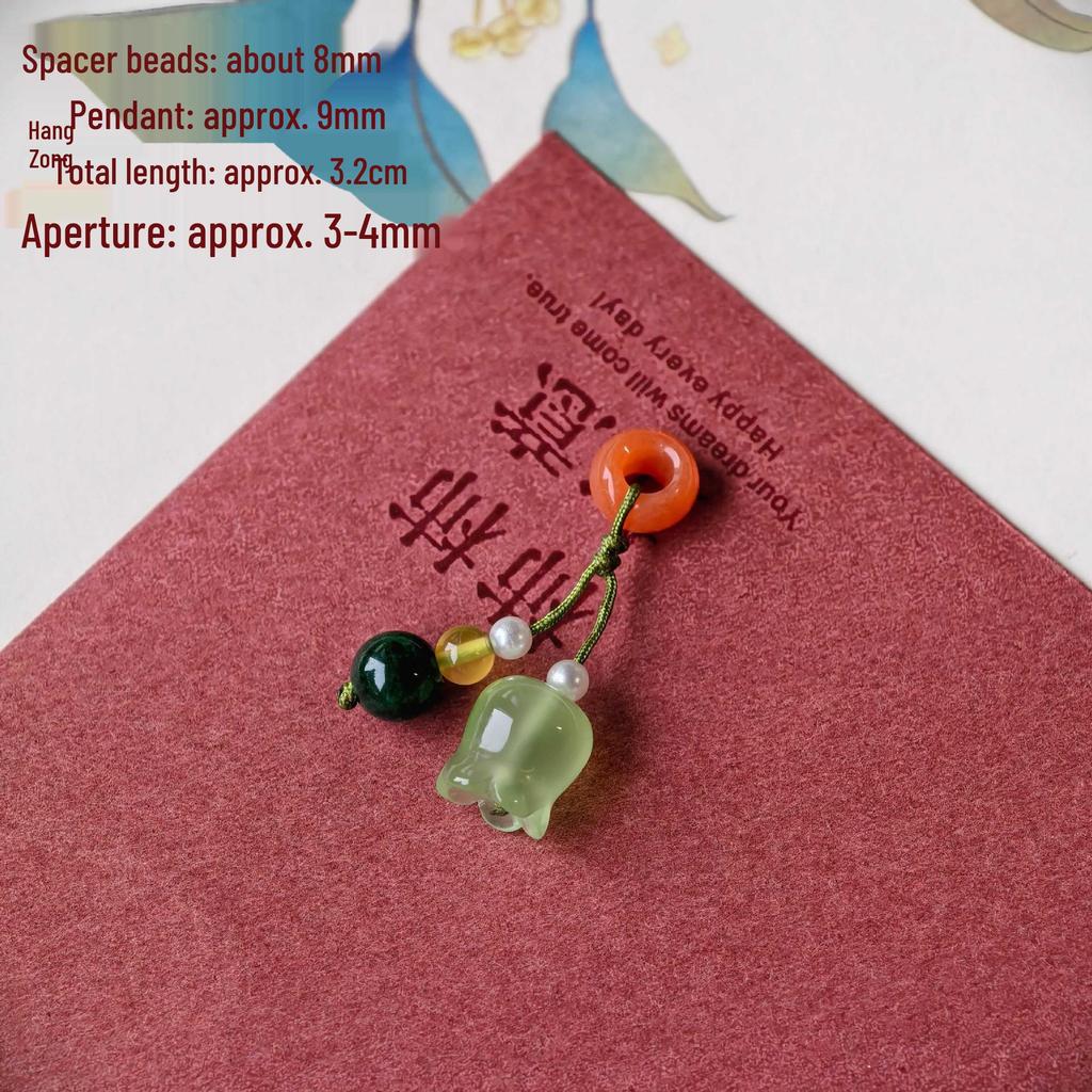 Southern Red Agate & Hetian Jade Beaded Bracelet with Pendant