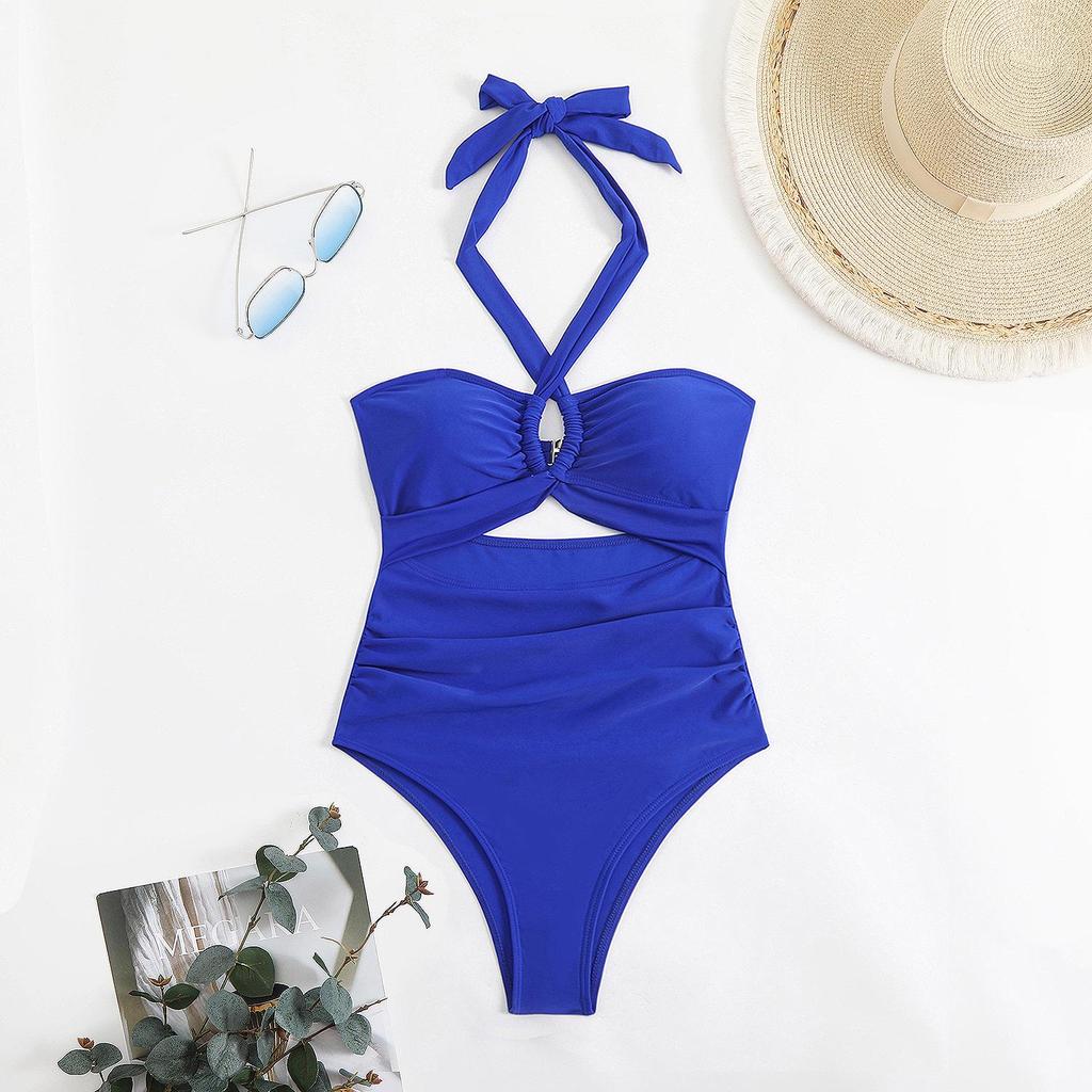 2025 European & American Sexy Tie-up One-piece Swimsuit Bikini