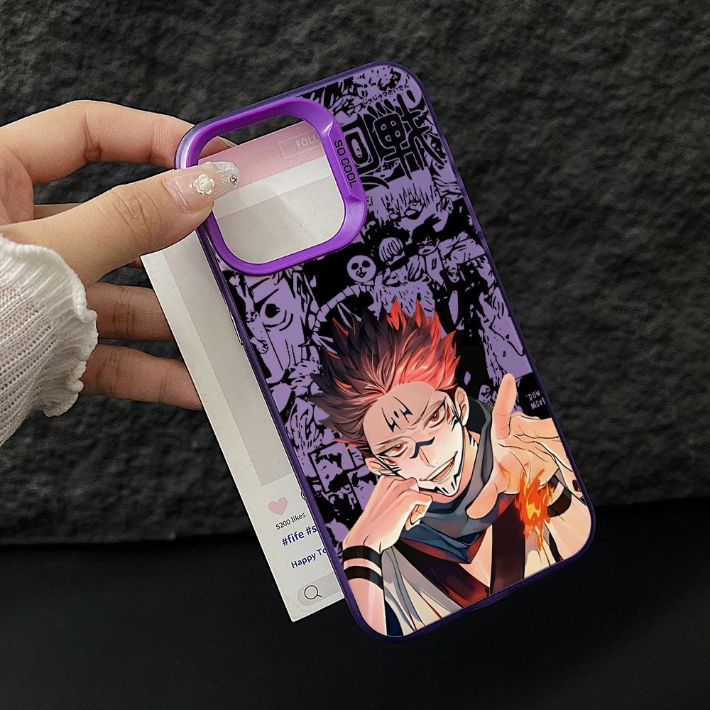Jujutsu Kaisen Sukuna Telefoonhoesje voor Samsung Galaxy S26 S25 Edge S24 S23 S22 S21 FE S20 Ultra Plus 5G Zilver Harde Cover