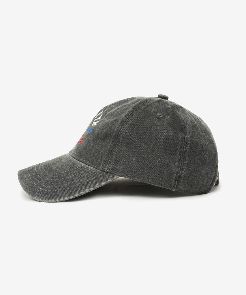 VTWO Brooklyn Snoopy Pigment Washed Ball Cap (Charcoal)