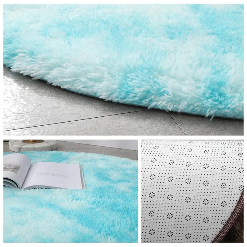 Super Soft Plush Round Rug Mat Fluffy White Carpets For Living Room Home Decor Bedroom Kid Room Decoration Salon Thick Pile Rugs