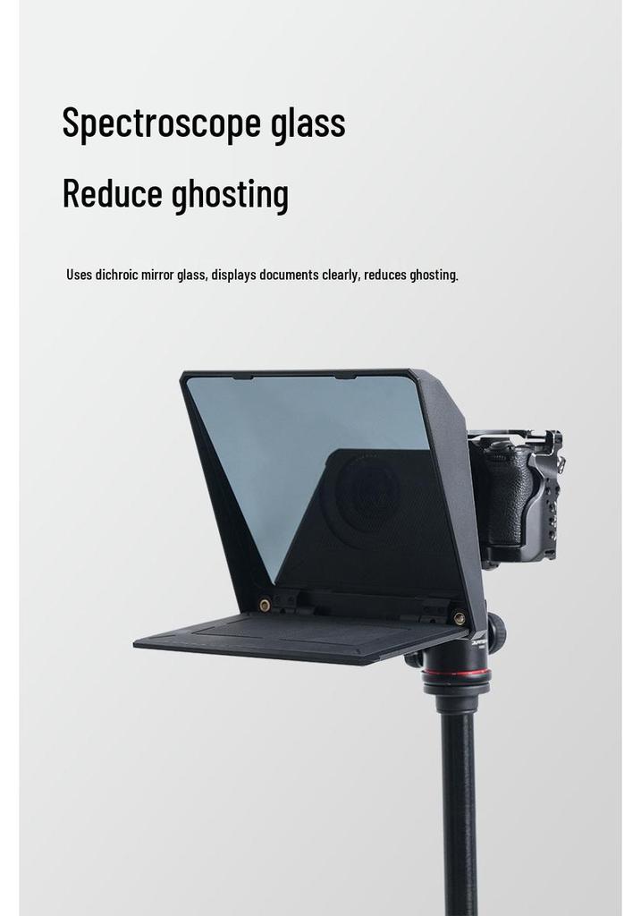 Ambitful Zhi Jie T1 Pro Foldable Teleprompter for Mobile Phones, Tablets, and Live Broadcasts