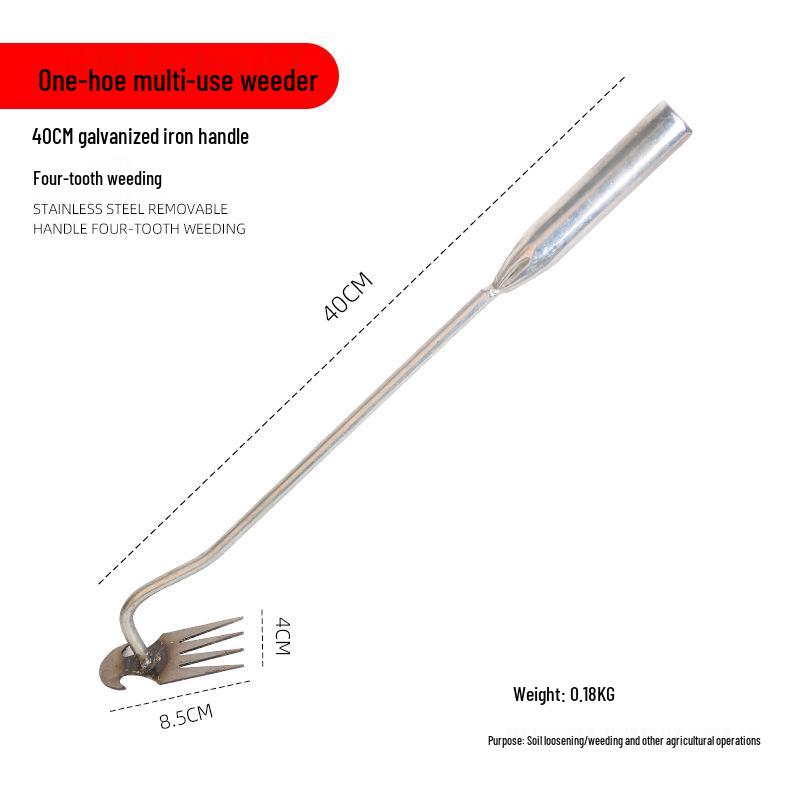 Manganese Steel Weeding Tool: Root Removal, Soil Loosening, Multifunctional Shovel for Gardening and Planting.