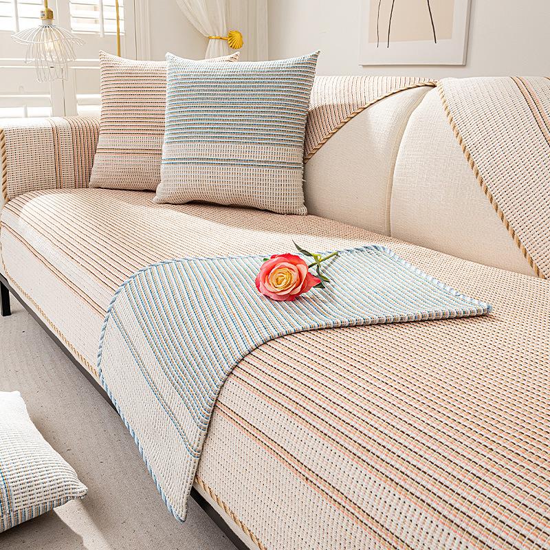 

Простая современная подушка для дивана из хлопка и льна, универсальная нескользящая подушка на четыре сезона, чехол для дивана, чехол 70*70cm