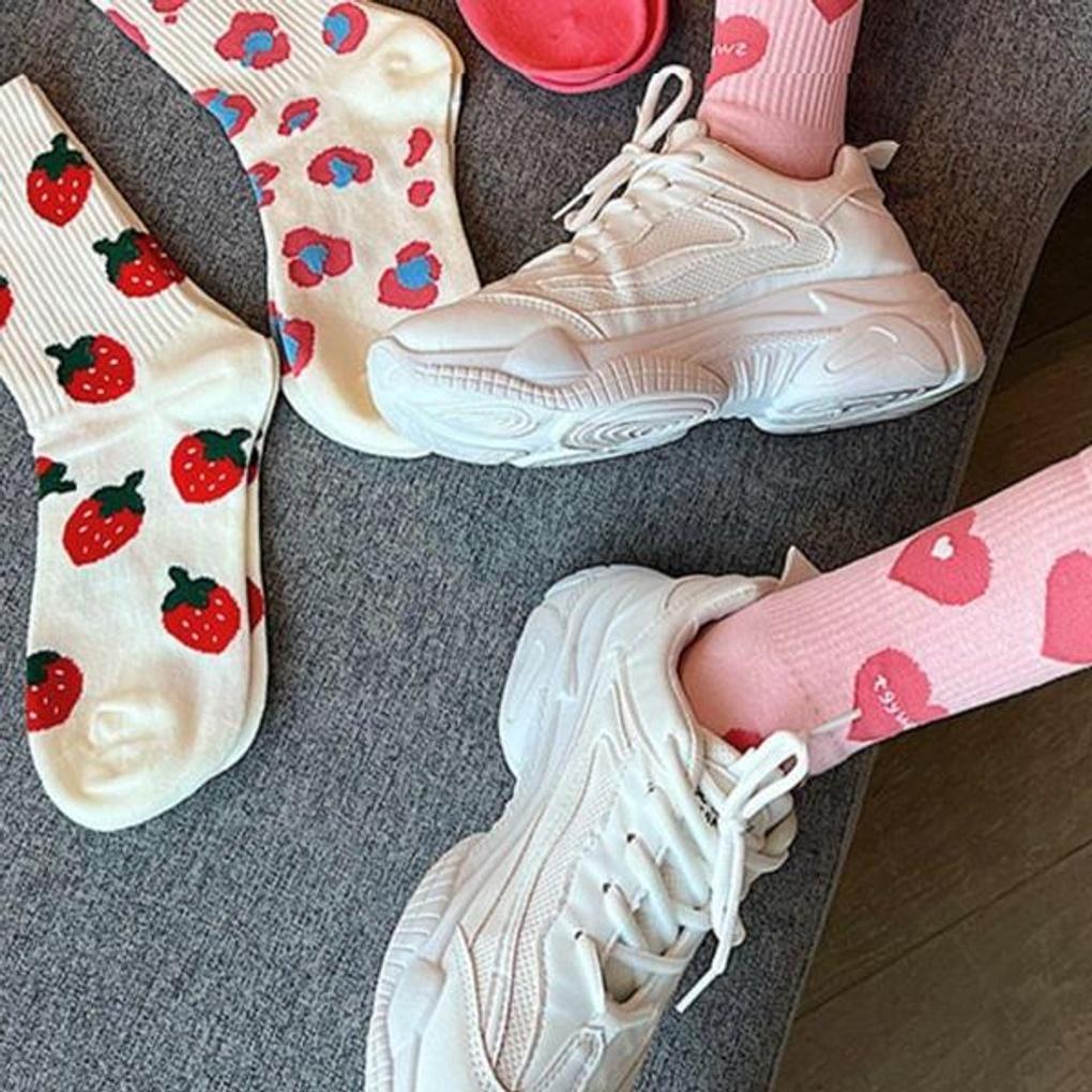 Strawberry Chewy Long Socks 4-Piece Set