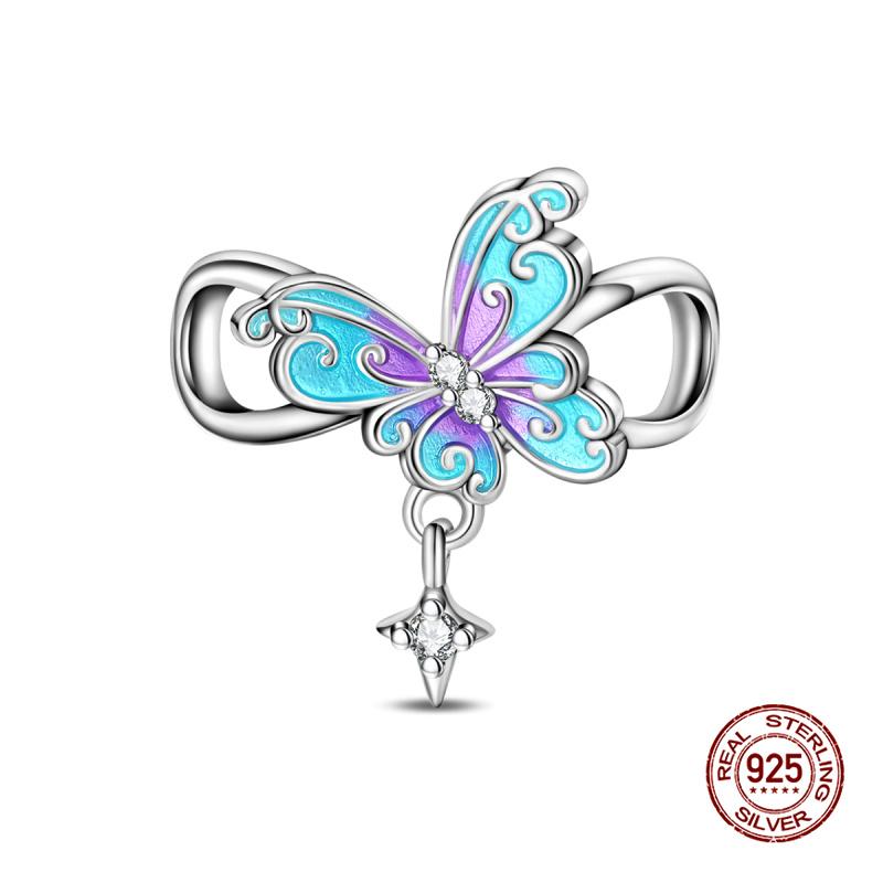 

Fits Genuine 3Mm Bracelet Womens Moveable Toy Cube Charms Copper Blue Ribbon Bow Charm Bead DoItYourself Beautiful Jewellery Gift