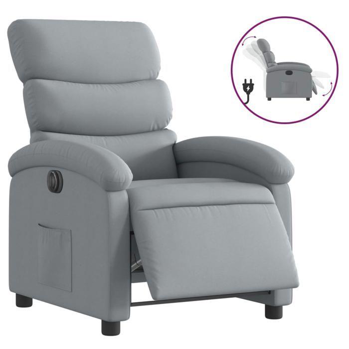 VidaXL Electric Recliner Light Grey Fabric, Electric Chair for Elderly, Recliner, 3203954
