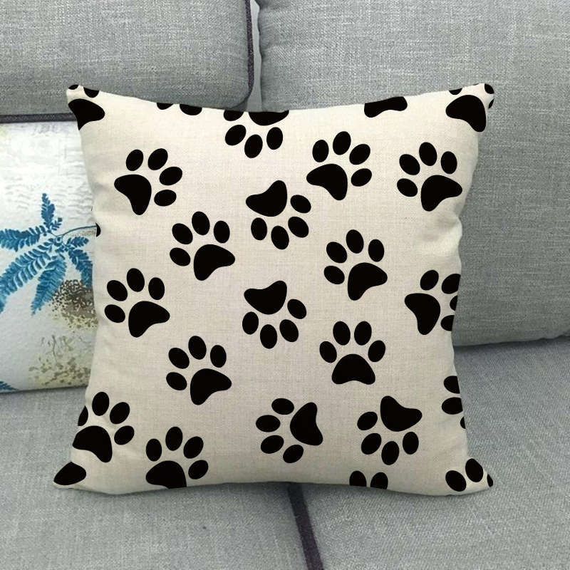 Black And White Leopard Print Spots Digital Printing Short Plush Pillow Covers For Car Sofa Office Cushion Cover Home Goods