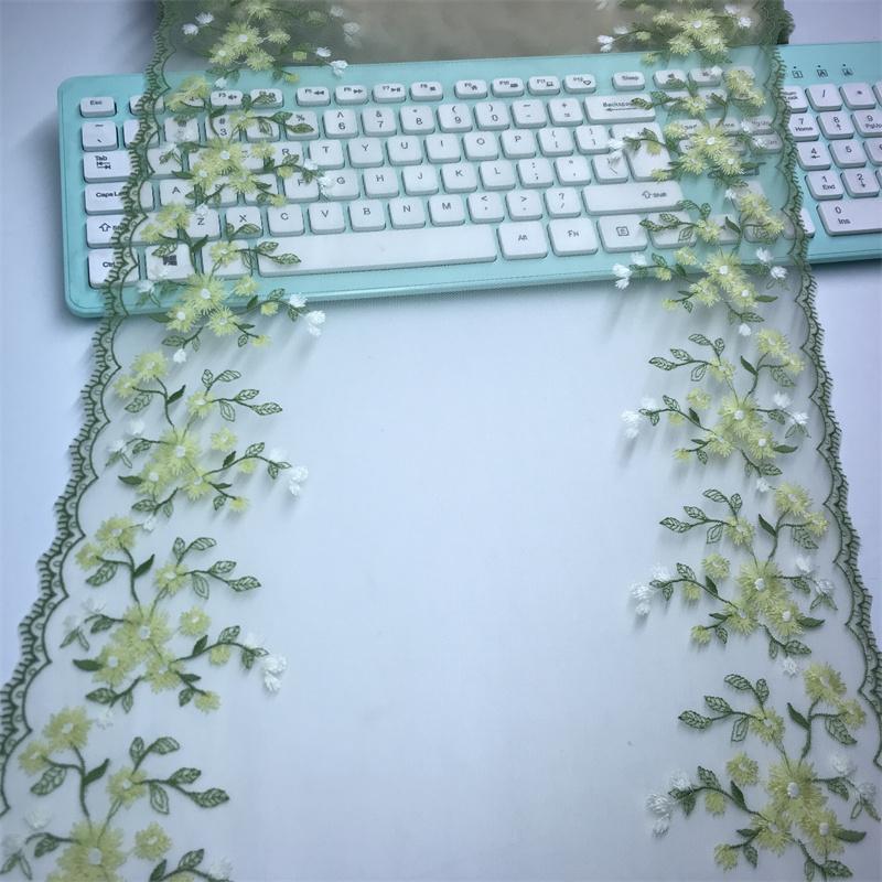 

( 2 Colors ) 1m x 31cm Multicolor Embroidery Net Lace, Daisy Floral Tulle Lace Trim for Dress, Lingerie, Bra, Underwear, Garment, Sewing & Crafting 1 meter x 31 cm светло-зеленый