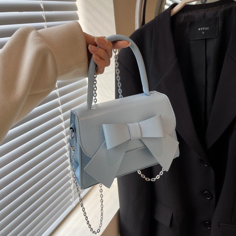 Fashion Versatile Portable Small Square Bag Bow Bag Women's New Messenger Bag