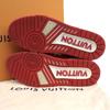 Louis Vuitton Trainer Line Sneaker #54 Herren Rot x Weiß 10" 1AANFH 22 Schuhe 6.5 Rot / Weiß Gebraucht