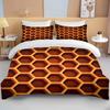 3D Geometric Hexagonal Rhombus Print Bedding Set Duvet Cover 1 Duvet Cover 2 Pillowcases Adult and Kids Bedding Set Luxury Gifts