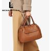 European & American Style Large Capacity Women's Soft Cowhide Handbag - Autumn/Winter Simple Fashion Shoulder Bag