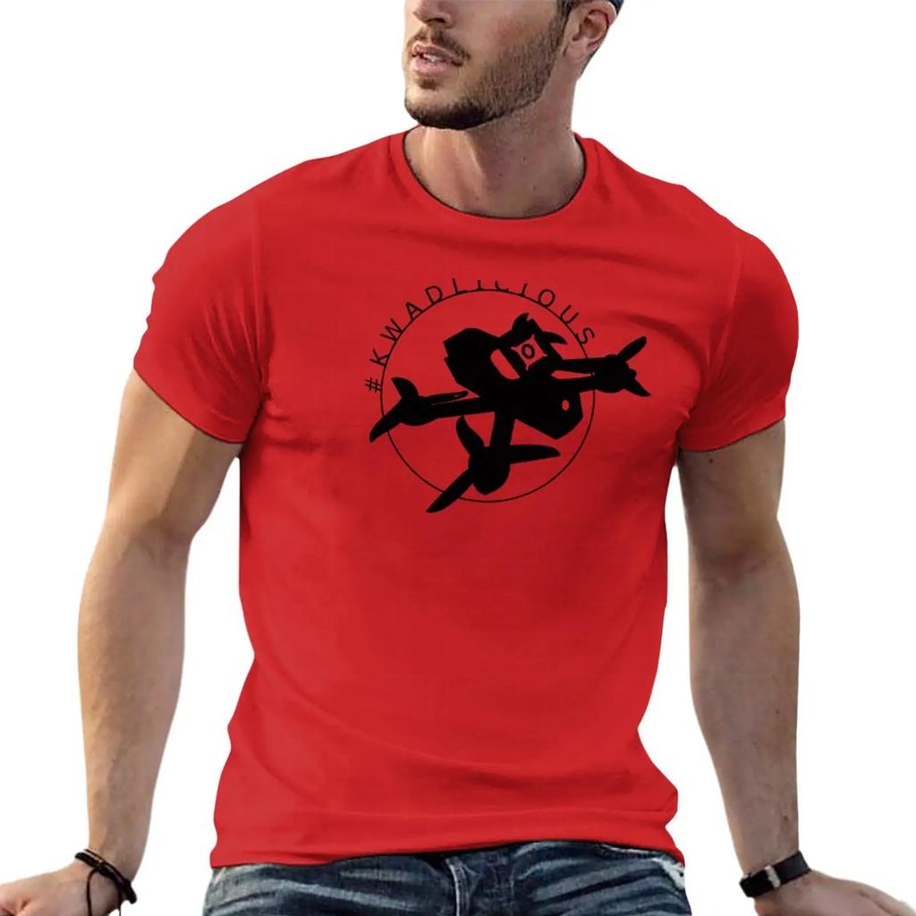 Kwadlicious Black - FPV - Freestyle Drone Racer T-Shirt T-shirt short Aesthetic clothing plain t shirts
