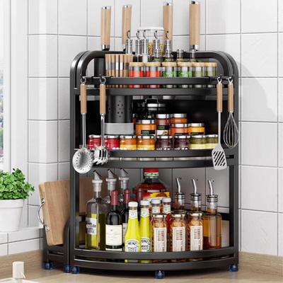 3-Tier Stainless Steel Kitchen Corner Storage Rack