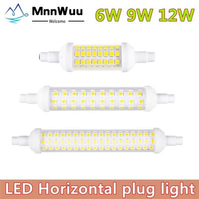R7S LED 118mm 78mm Dimmable 2835 SMD Lamp Bulb Glass Tube 10W 15W Replace Halogen Lamp Light AC 220V 230V R7S Spotlight
