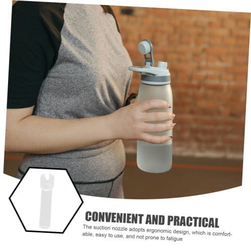 HEALEEP 6-Piece Washable Silicone Straw Accessories, Lightweight and Flexible Replacement Straws for Large Toilet Water Cups, Clear Tumbler Straws for