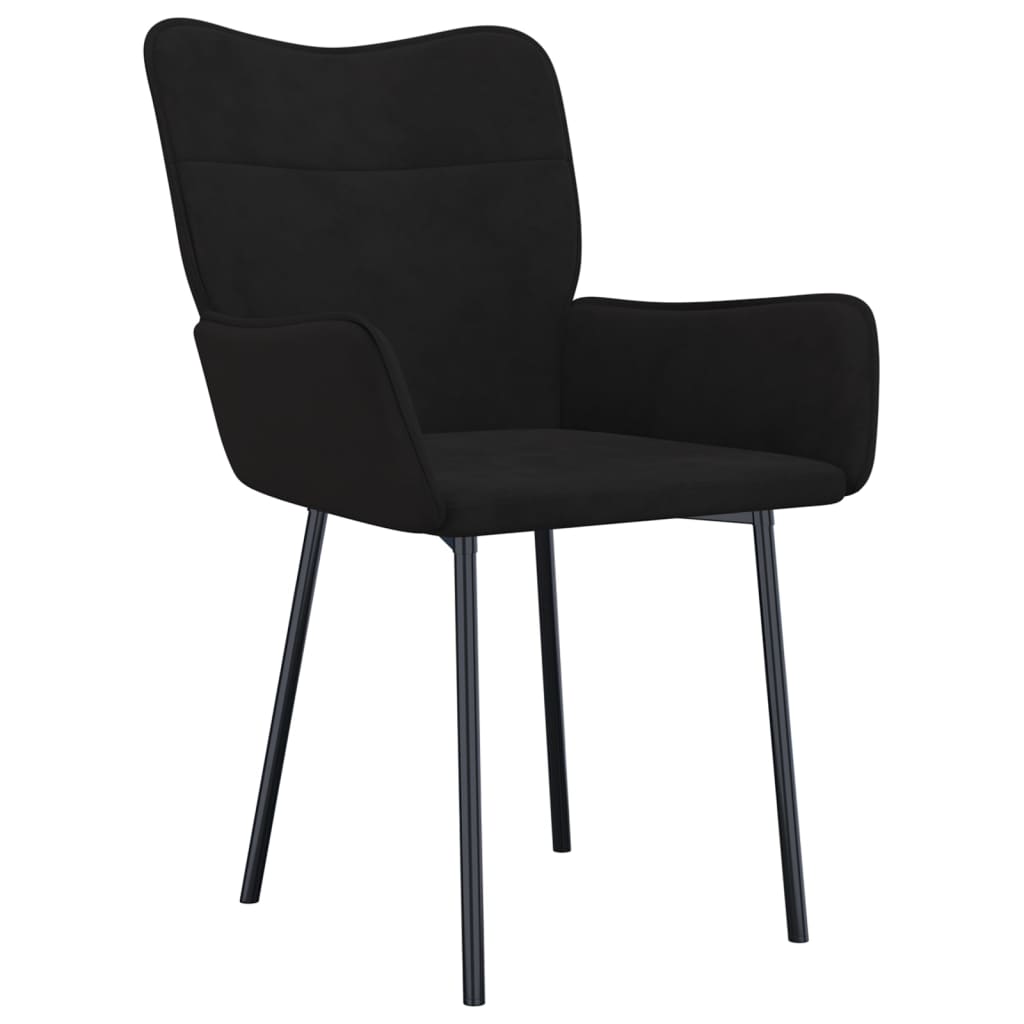 Dining Chairs 2 Pcs Black Velvet