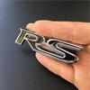 1 Pc 3D Metal RS Logo Car Emblem Rear Trunk Sticker Grille Badge Sport Version Modification