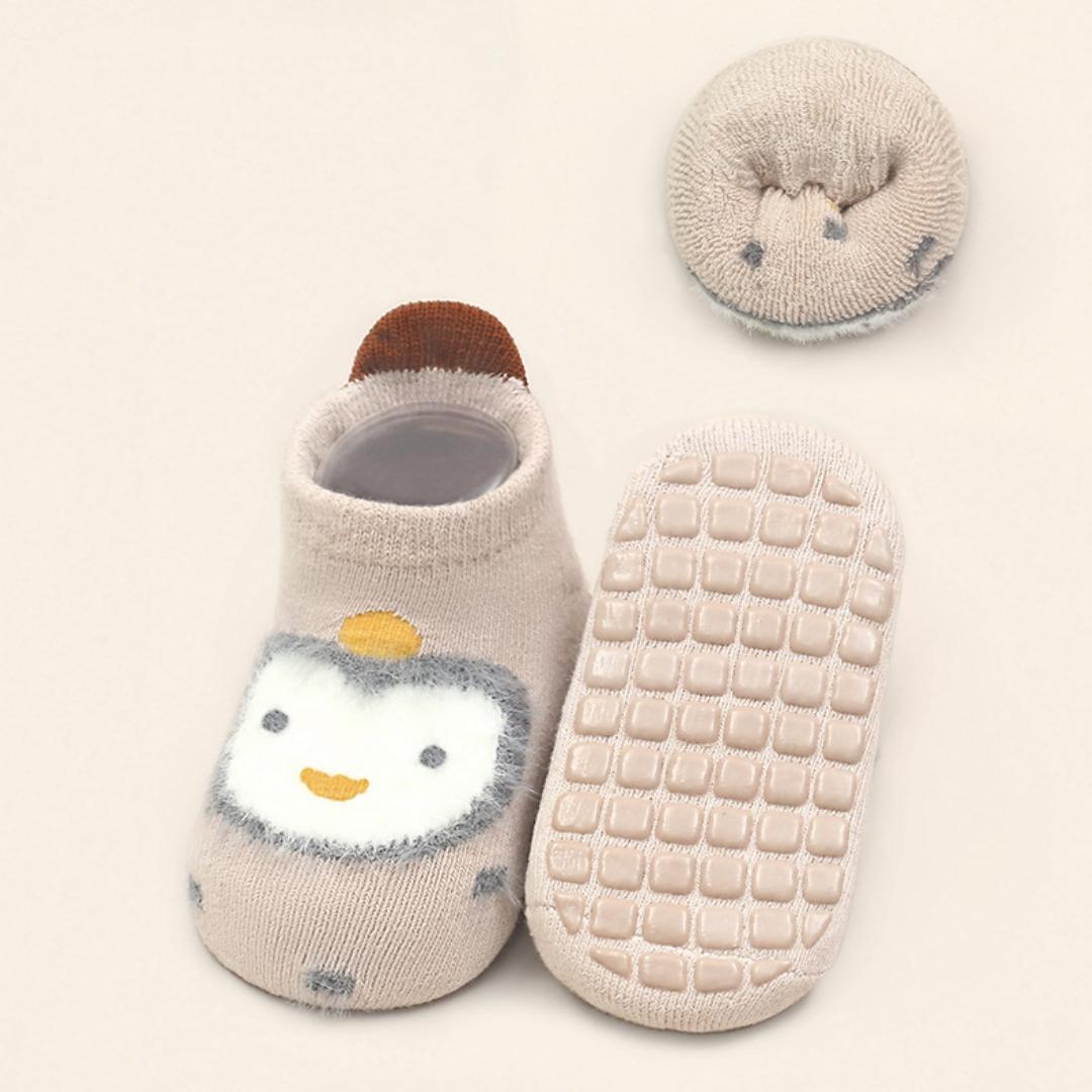 

Детские носки для девочек и мальчиков, противоскользящие хлопковые детские носки для девочек и мальчиков, повседневные зимние толстые теплые детские носки с принтом для малышей, нескользящие S