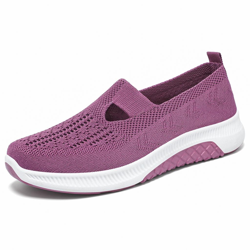Women Shoes Spring Elderly Mom Shoes Breathable Soft Sole Slip On Casual Shoes Walking Shoes Casual Daily Comfortable Lightweight Sneakers