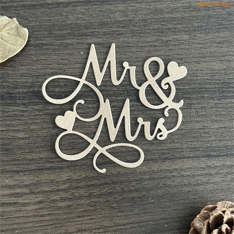 K1AE Heart Mr Mrs Cutting Dies for Photo Scrapbooking Card Making Decoration Embossing Stencils Carbon Steel Die Cuts