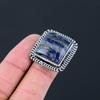 Friendship Day Deal Natural Sodalite Boho Promise Ring Jewelry 925 Silver US 8.5