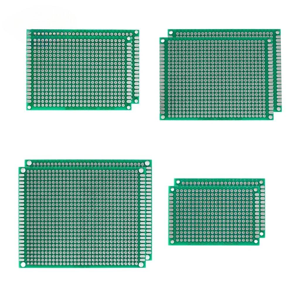 8PCS PCB Board Prototype Board Green Double Side Circuit Boards 4x6cm 5x7cm 6x8cm 7x9cm DIY Electronic Kit