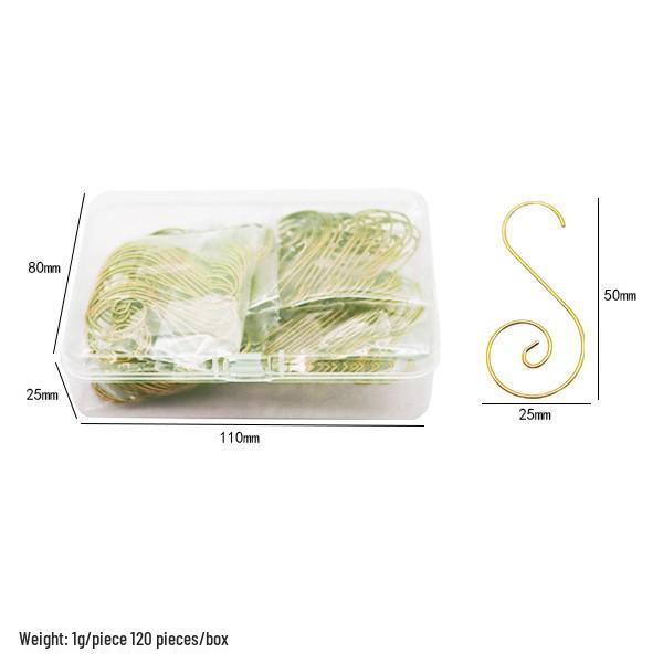 Metalowe haczyki S z drutu na ozdoby świąteczne, biżuterię i skarpety bożonarodzeniowe