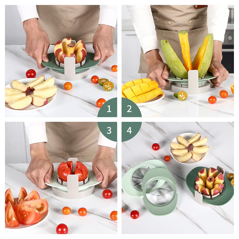3 In 1 Fruit Vegetables Slicers,Stainless Steel Heavy Duty Vegetable Cutter for Home,Multi-Functional Kitchen Tool