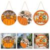 Fall Hanging Sign for Family Multifunctional,Round Wood Ornament Decoration for Wall,Office Front Door Living Room Farmhouse