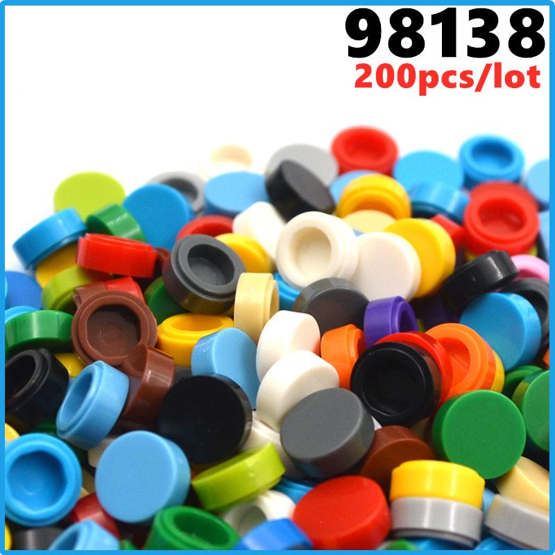 200 Pezzi Moc Piastrella Rotonda 1x1 98138 Fai da Te Basi Creative Mattoncini Classici Compatibili con Giocattoli a Particelle da Assemblare