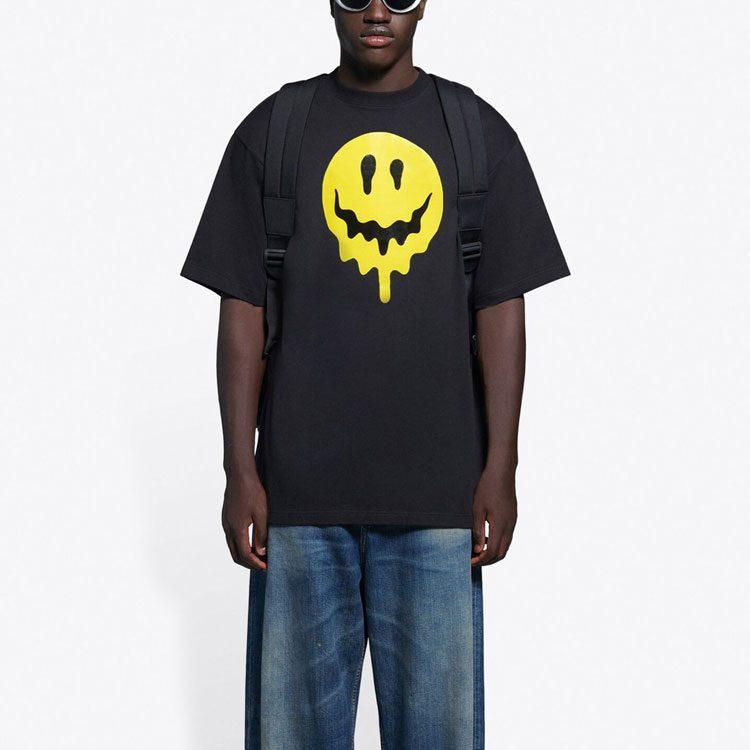Balenciaga Smiley Face Print T Shirt 641675TKVA11012