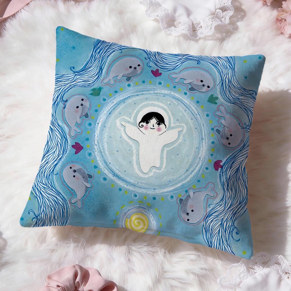 

Ireland S-Song of the Sea Cushion Cover Premium Comfort Reversible Pillow Cove -Two in One Design for Any Room & Car Interior 30cmx30cm