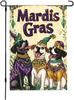 Mardi Gras Eur De Lis Carnival Garden Ag 12x18 Dogs Double Sided Burlap Yard Ag Vertical Farmhouse Holiday Outside Dec WZZ