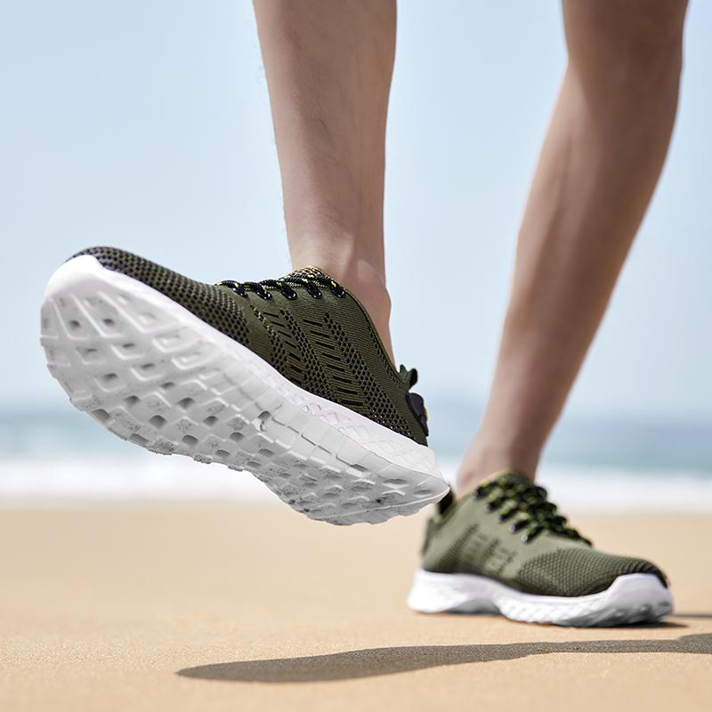 Летняя мужская повседневная пляжная обувь на шнуровке — фото 7