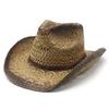 Painted Straw Hat Summer With Protective Sunscreen Hat Upturned Jazz Top Hat Beach Hat