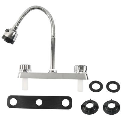 RV Kitchen Dual Interface Faucet Dual Handle Kitchen 360 Degree Rotating Faucet Replacement Sink Faucets Kitchen Accessories