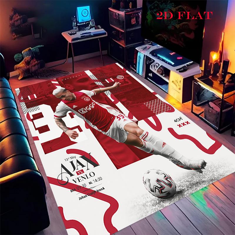 AFC Ajax logo Koberec pro obývací pokoj, ložnici, domácí dekoraci pohovky, protiskluzová podložka na hraní pro děti
