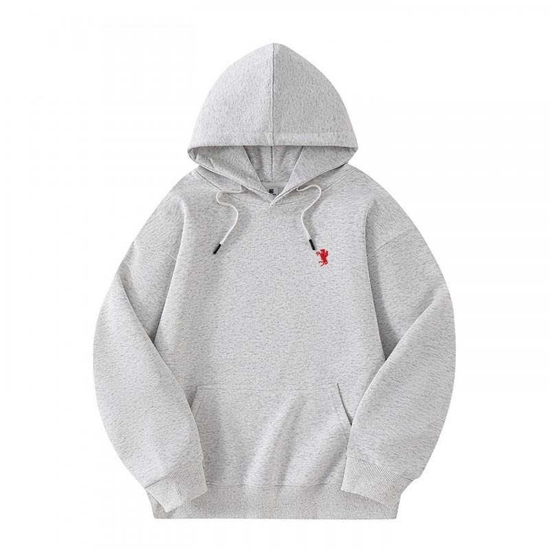 25 American Cotton Blend Loose Fit Hooded Sweatshirt Horse Print Streetwear Teens