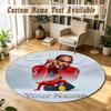 Round Rug Custom NameLewis Hamilton l Pattern Non Slip Carpet Home Floor Decor