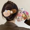 Plush Bear Hair Clip for Women Fashion Large Duckbill Clip Sweet Cute Girl Side Clip Hairpin