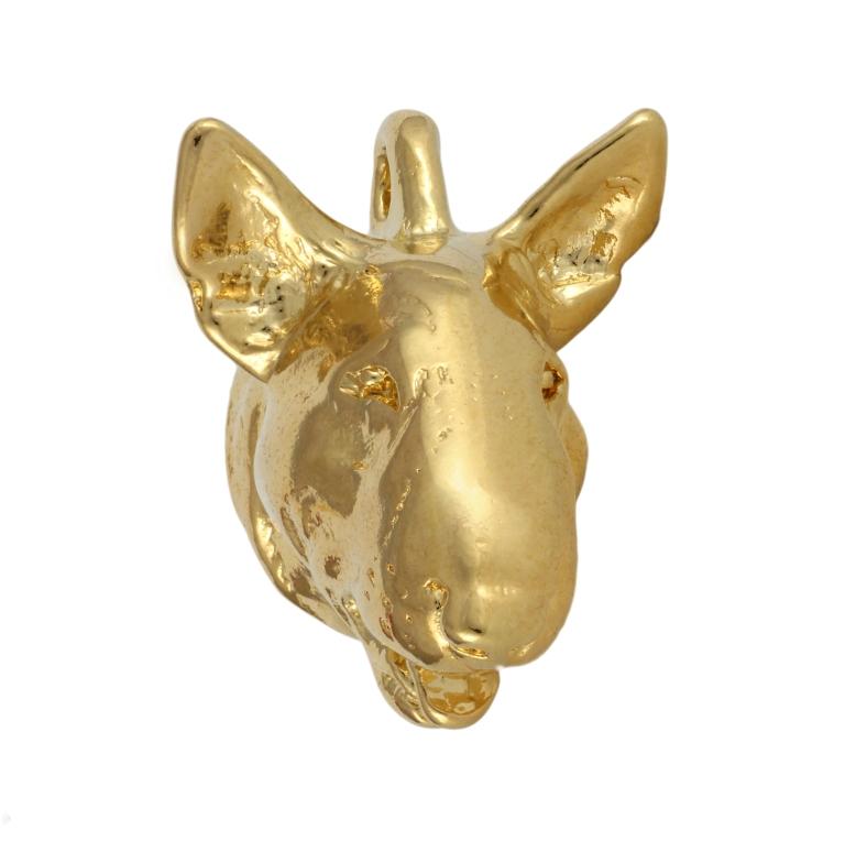 Bull Terrier, Bully I - necklace with a dog in a gift box, gold-plated pendant for a dog lover, striking jewelry by Art-Dog