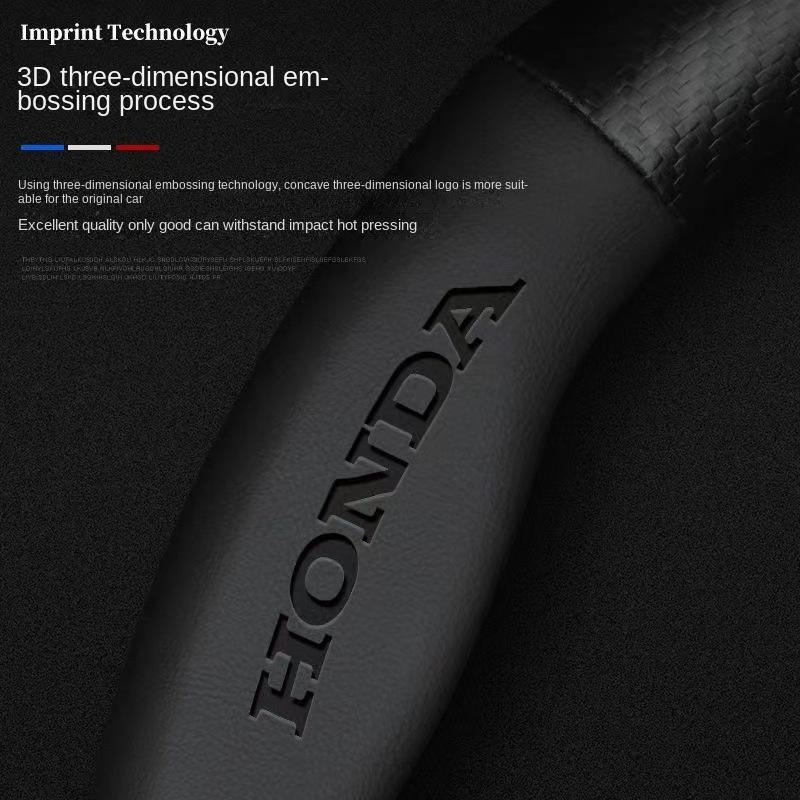 ASZ2 38cm Honda Steering Wheel Cover Carbon Fiber Leather for Accord Civic CRV Xrv Crown City Brio Jazz Accord Brv Crv Hrv Odyssey