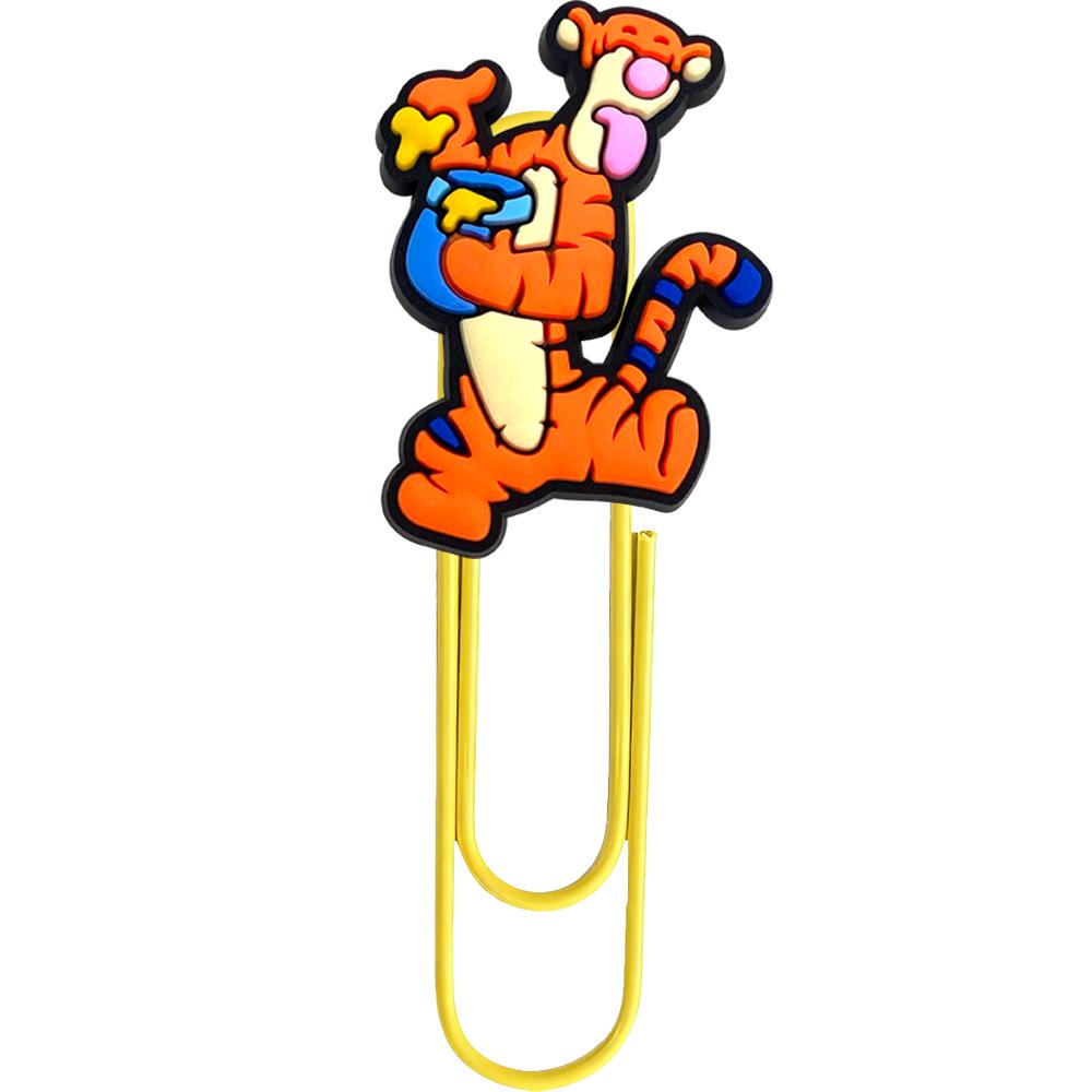 Winnie the Pooh Large U-shaped Paperclip Bookmark - PVC Cartoon Office Supplies
