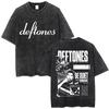 New Arrival Deftones Private Rock Music Vintage Washed Graphic Tee Retro Band Print Oversized Loose Short Sleeve Streetwear Cotton Tees For Men Women