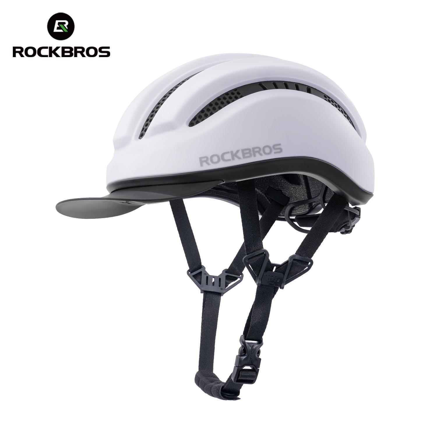 ROCKBROS Cycling Helmet One-Piece Molding Helmet with Magnetic Photochromic UV400 Goggles High-Density Foaming Safety Helmet