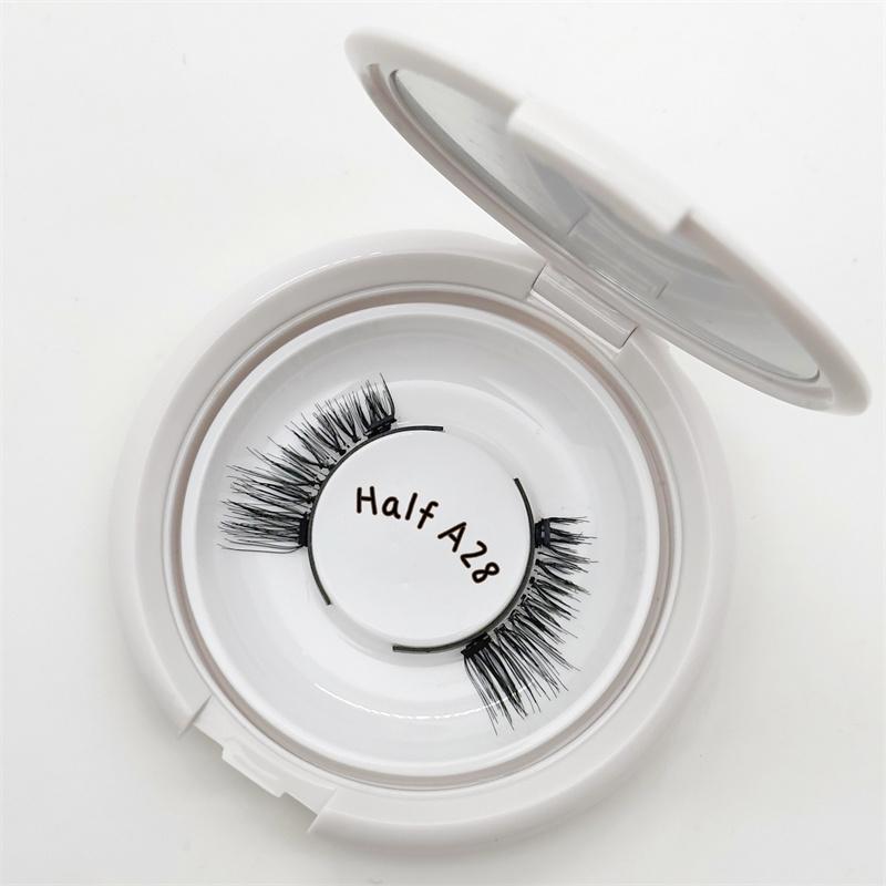 New No Glue No Eyeliner Handmade Synthetic Hair Cruelty-Free Reusable Half False Eyelashes Soft Band Quantum Magnetic